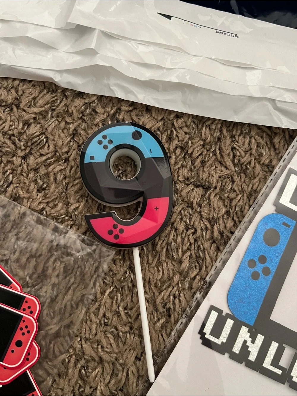 Nintendo Switch 9th Birthday party decor lot